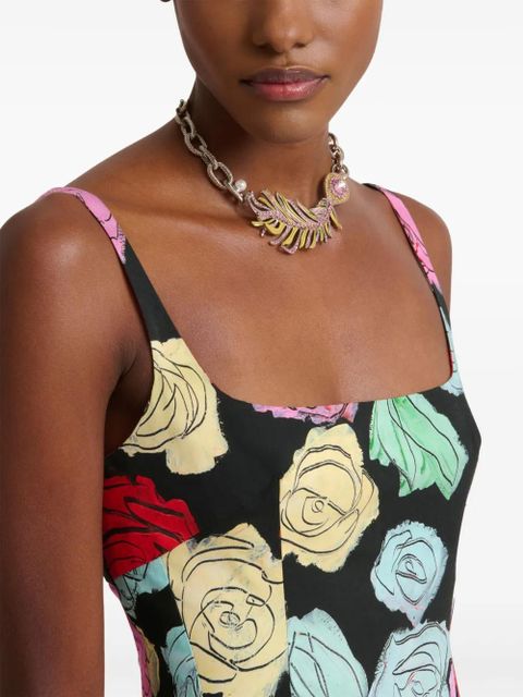 Marni feather-design necklace - Silver