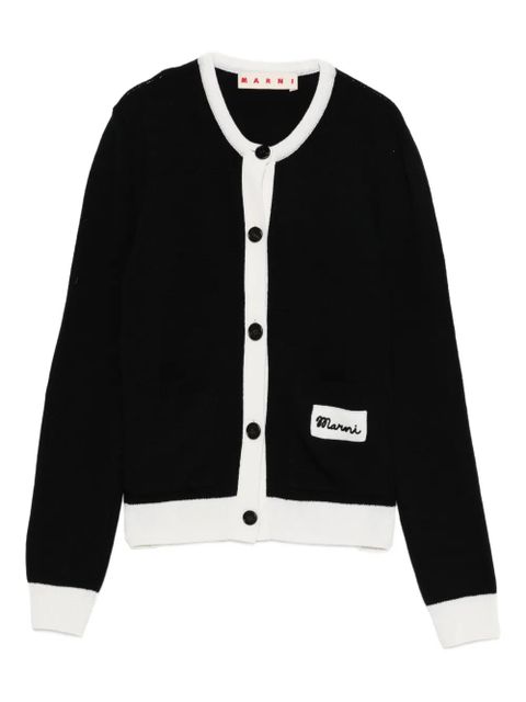 Marni button embroidery cardigan - Black - zdjęcie produktu nr 1