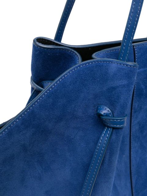 Yuzefi large Mochi suede shoulder bag - Blue