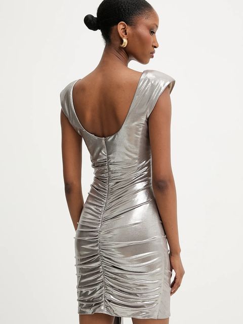 Answear.LAB sukienka kolor żółty mini dopasowana