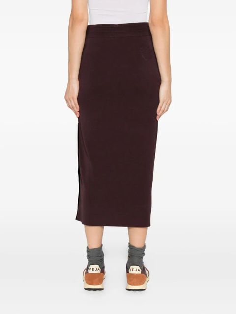 PINKO drawstring side-stripe skirt - Red