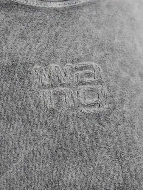 Alexander Wang logo-detail T-shirt - Grey