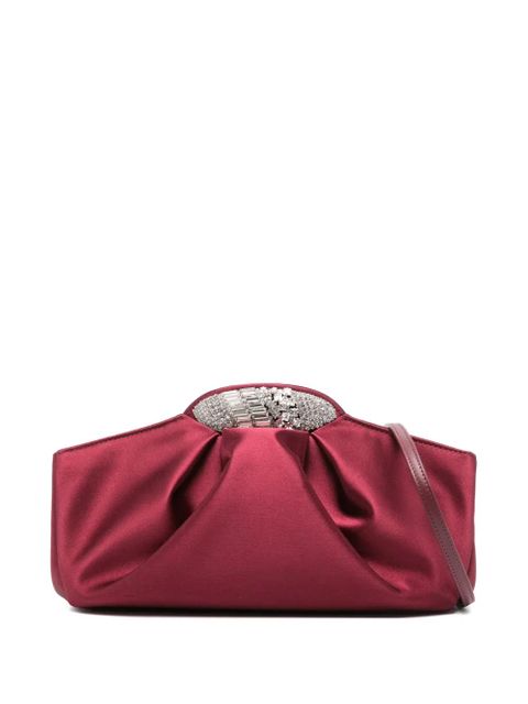 Giuseppe Zanotti crystal-embellished clutch bag - Neutrals