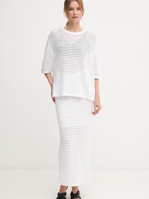 Marc Aurel spódnica kolor biały midi prosta 2322-8020-82062 - zdjęcie produktu nr 2