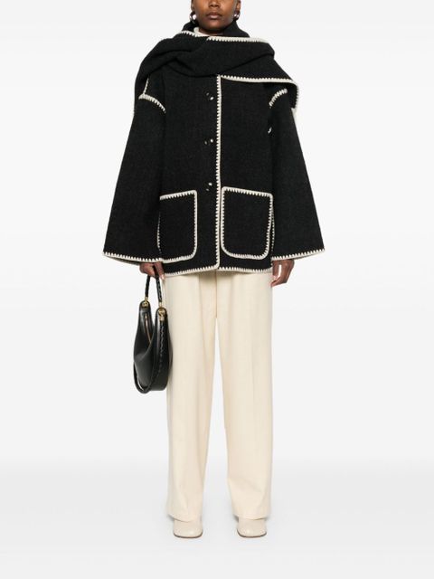 TOTEME attached-scarf jacket - Grey - zdjęcie produktu nr 2