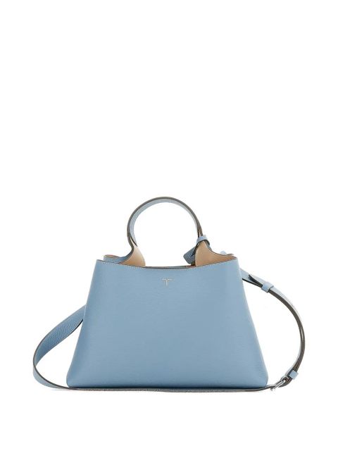Tod's logo-charm leather tote bag - Blue - zdjęcie produktu nr 2