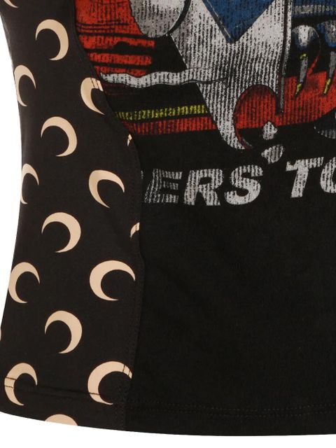 Marine Serre graphic-print T-shirt - Black
