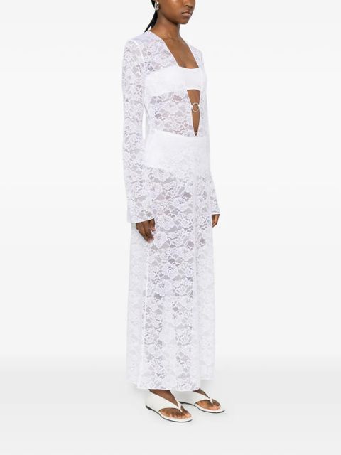 Oséree lace-embellished V-neck maxi dress - White