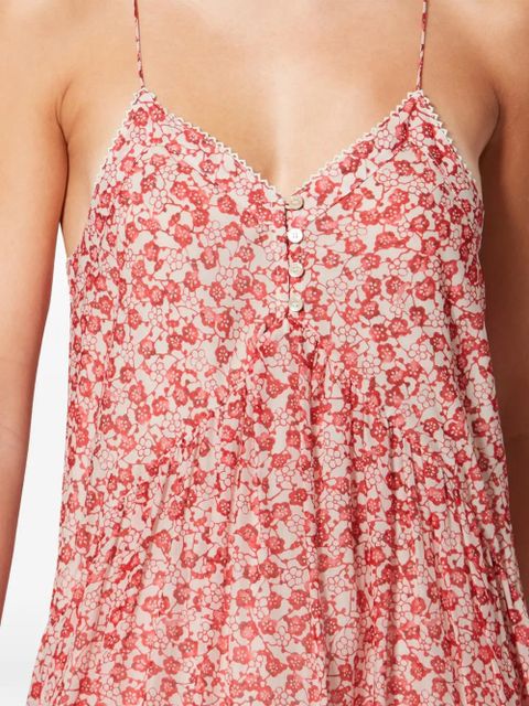 MARANT ÉTOILE Sabba floral-print midi dress - Red