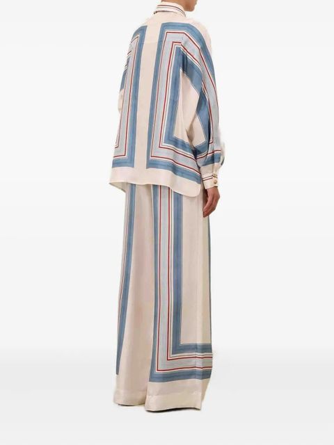 ZIMMERMANN geometric printed scarf shirt - Neutrals