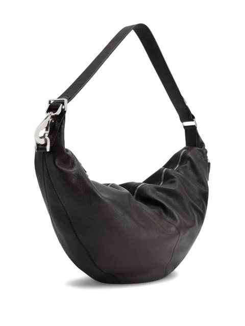 LEMAIRE Quiver curved zip shoulder bag - Brown