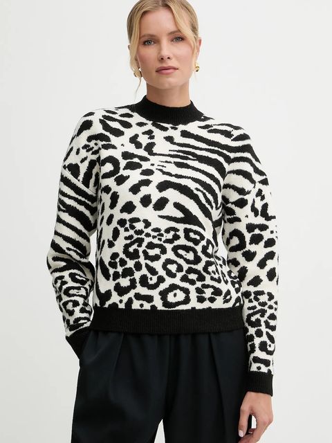 Morgan sweter damski kolor beżowy z półgolfem MFELIXA - zdjęcie produktu nr 1