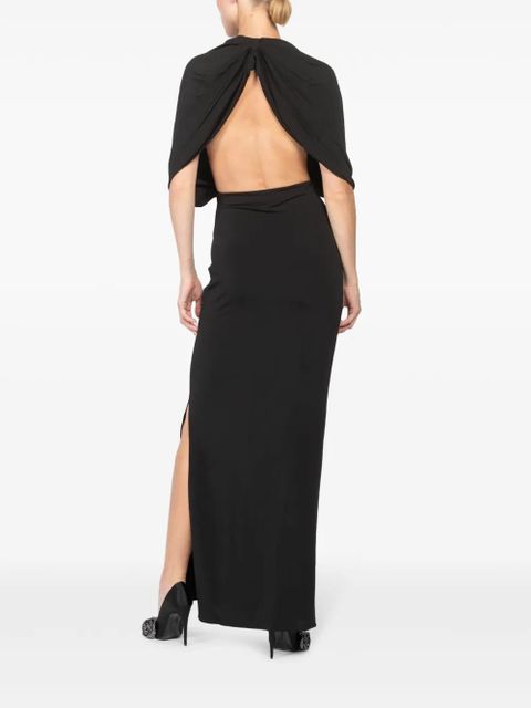 Magda Butrym draped-detail maxi dress - Black