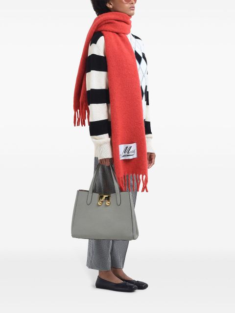 Marni gingham-patterned trousers - Black