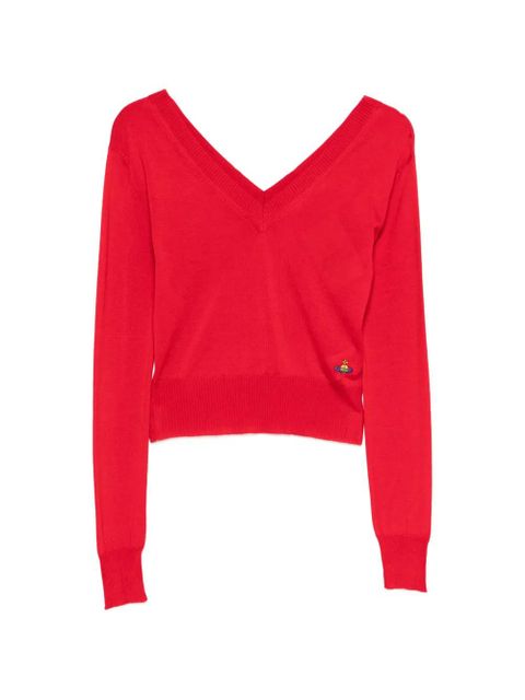 Vivienne Westwood V-neck sweater - Red - zdjęcie produktu nr 1