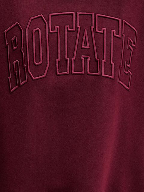 Rotate bluza bawełniana damska kolor bordowy z aplikacją 1143762734