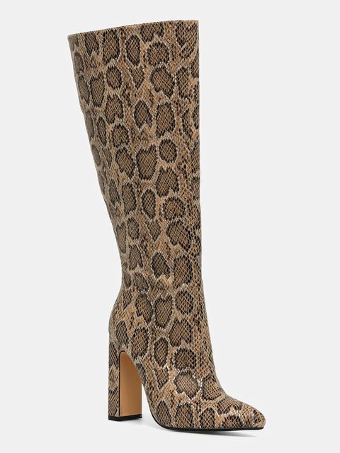 Buffalo kozaki July Boot Hi damskie kolor beżowy na słupku 1292056-SNA - zdjęcie produktu nr 1