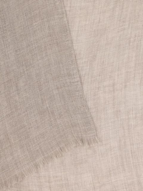 Loro Piana Cardo fringed-trim scarf - Grey - zdjęcie produktu nr 2