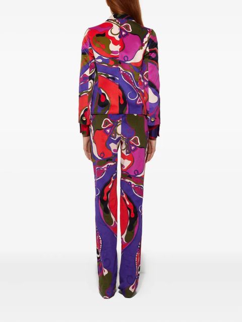 PUCCI Orchidee print velvet jacket - Purple