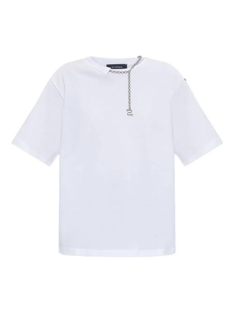 Sportmax chain-embellished cotton t-shirt - White - zdjęcie produktu nr 1