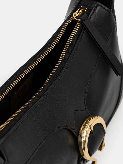 Pollini torebka skórzana kolor czarny PC4430PP0N QG1