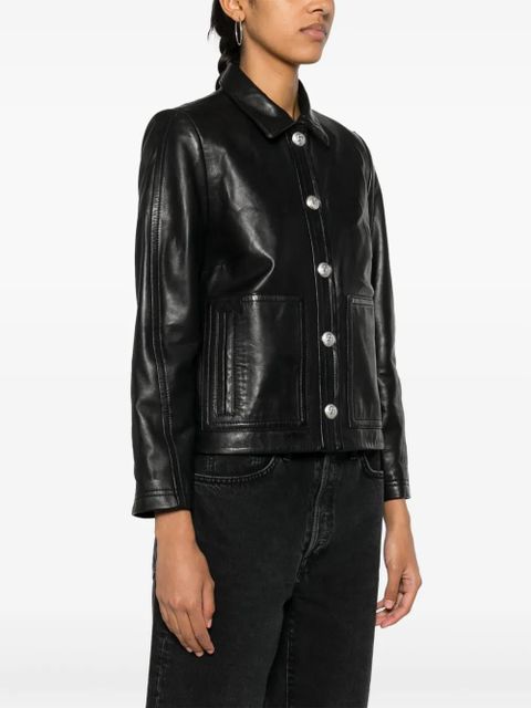 Zadig&Voltaire Litchi leather jacket - Black