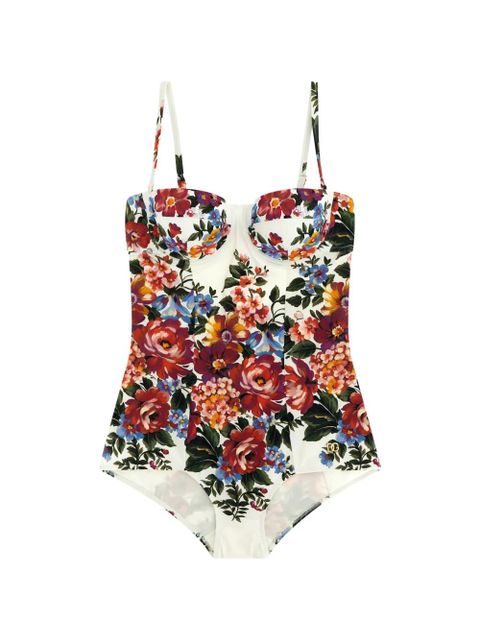 Dolce & Gabbana flower-print swimsuit - White - zdjęcie produktu nr 1