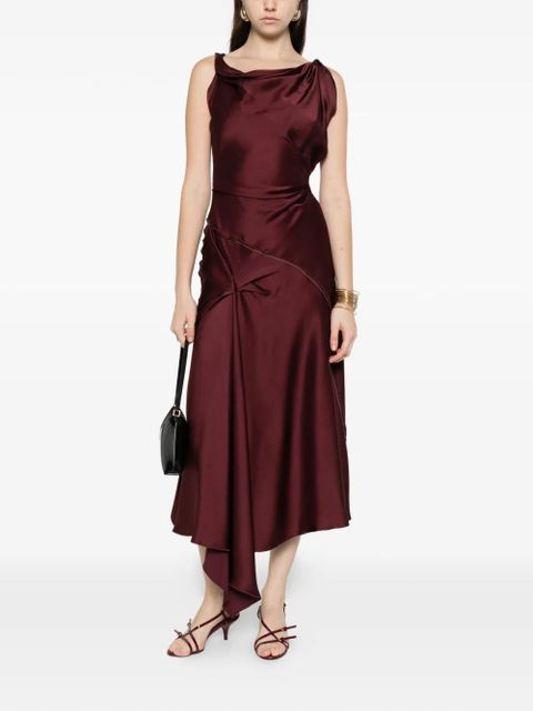 Victoria Beckham draped asymmetric dress - Red