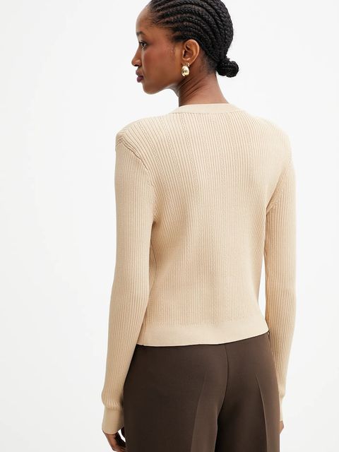 Guess kardigan EMMIE damski kolor beżowy lekki W5YR09 Z0130