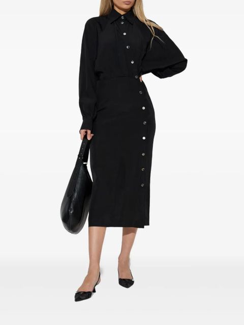Sportmax button-fastening shirt dress - Black