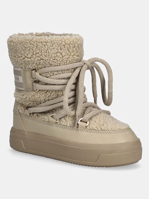 Tommy Hilfiger śniegowce FAUX SHEARLING SNOWBOOT kolor beżowy FW0FW08788 - zdjęcie produktu nr 1