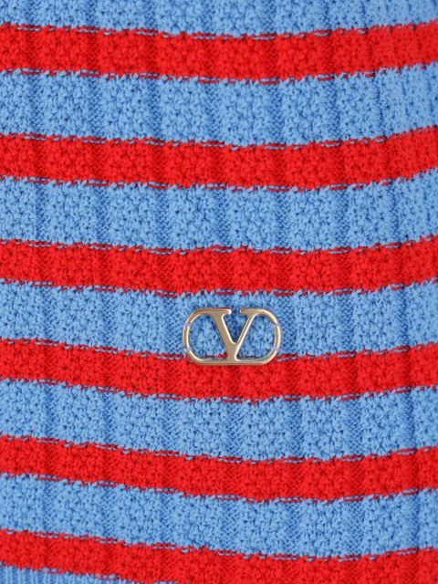 Valentino Garavani striped logo knitwear - Blue