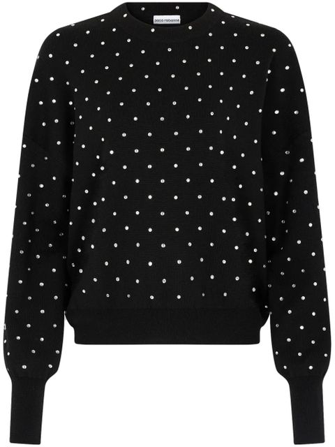 Rabanne crystal-embellished wool jumper - Black - zdjęcie produktu nr 1