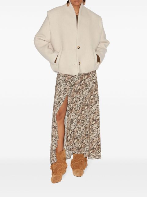 ISABEL MARANT Drogo bomber jacket - White - zdjęcie produktu nr 2