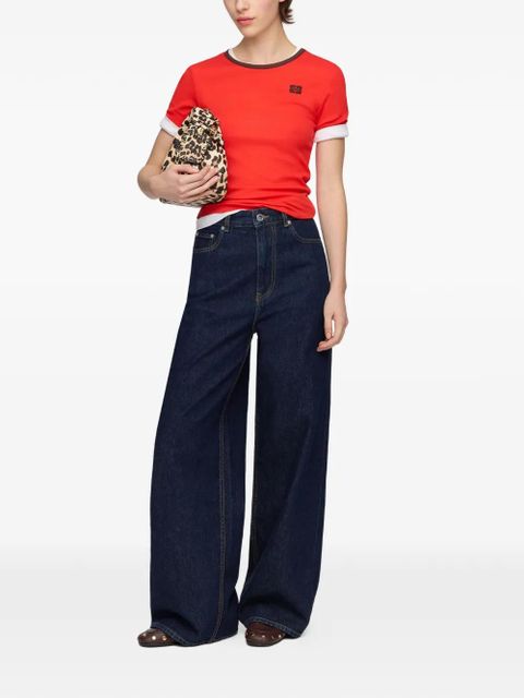 GANNI logo-detail T-shirt - Red - zdjęcie produktu nr 2