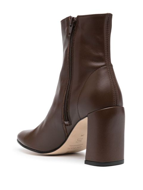 BY FAR Vlada 80mm leather ankle boots - Brown