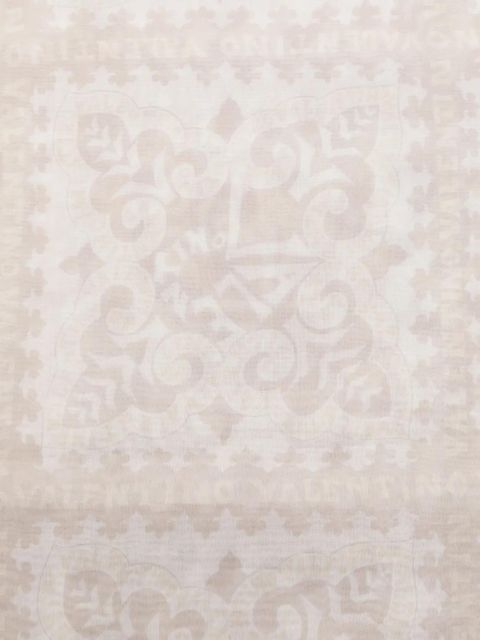 Valentino Garavani graphic-print square scarf - Neutrals