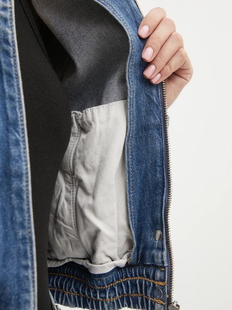 Hugo Blue kurtka jeansowa Gibiusa_B kolor niebieski przejściowa 50553022