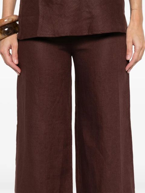 Faithfull the Brand Syna linen trousers - Brown