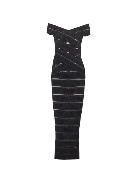 Balmain knit bodycon midi dress - Black - zdjęcie produktu nr 1