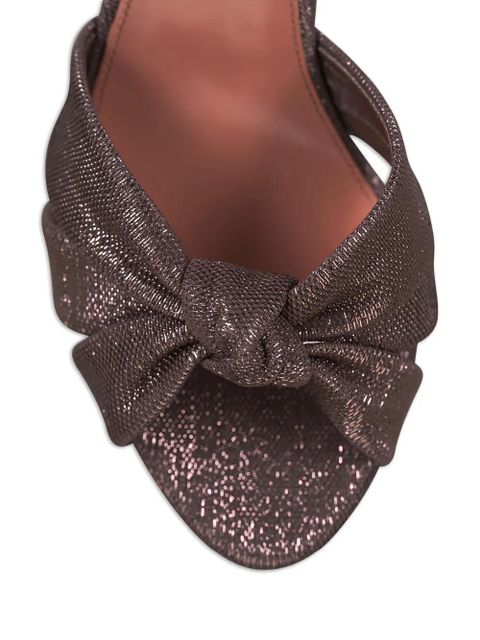 Aquazzura knotted-detail ankle-strap sandals - Brown