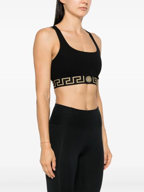 Versace Greca-border crop top - Black