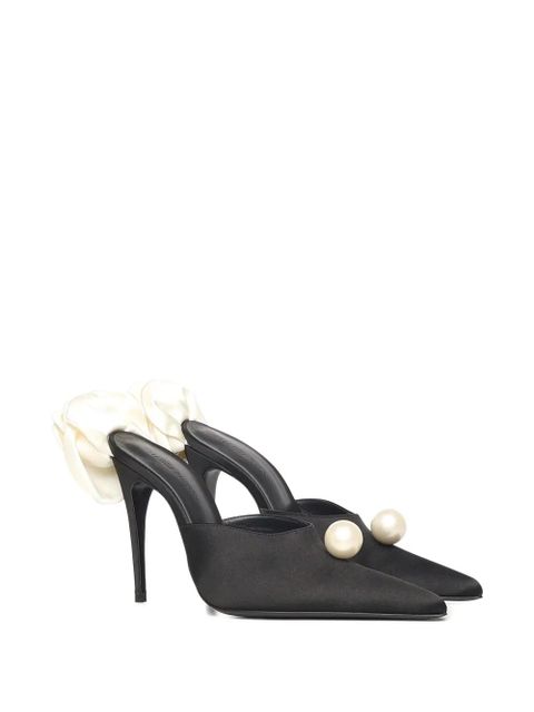 Magda Butrym 110mm pearl-detail pointed-toe mules - Black - zdjęcie produktu nr 2