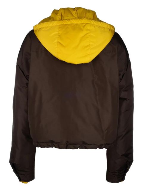 Miu Miu hooded puffer jacket - Brown - zdjęcie produktu nr 2