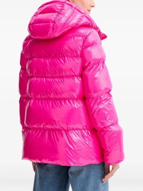 PINKO hooded logo-appliqué jacket