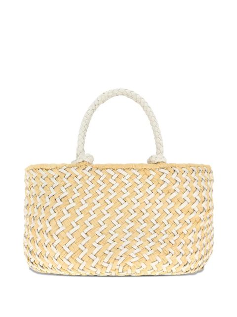 Prada leather-handle tote bag - Neutrals