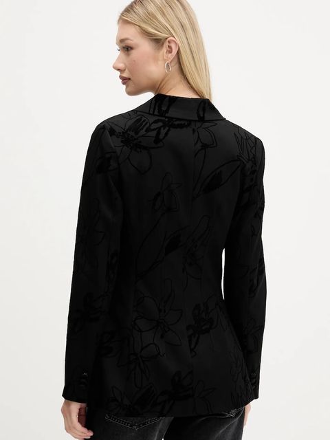 Desigual marynarka FLOCKARTY kolor czarny jednorzędowa wzorzysta 25WWEW19