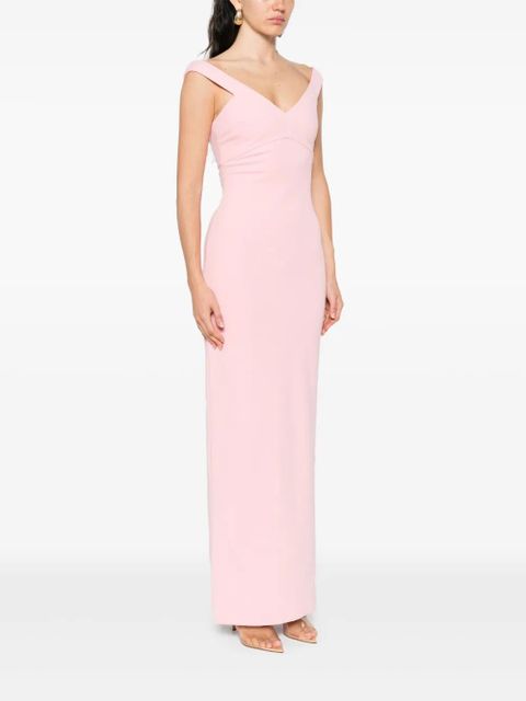 Solace London v-neck dress - Pink