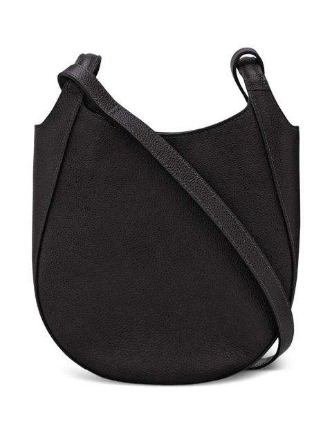 Longchamp small Le Foulonné leather cross body bag - Black