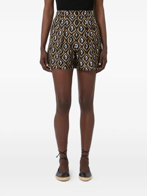 Max Mara geometric print shorts - Black